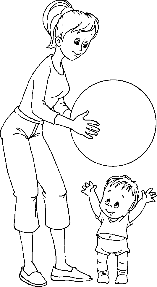 Упражнения для ребенка 1 года на мяче